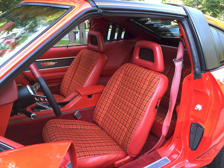 Mustang II Seats Scottish Plaid Red 